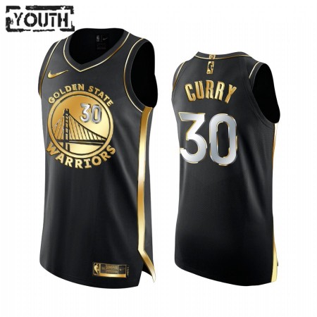 Maillot Basket Golden State Warriors Stephen Curry 30 2020-21 Noir Golden Edition Swingman - Enfant